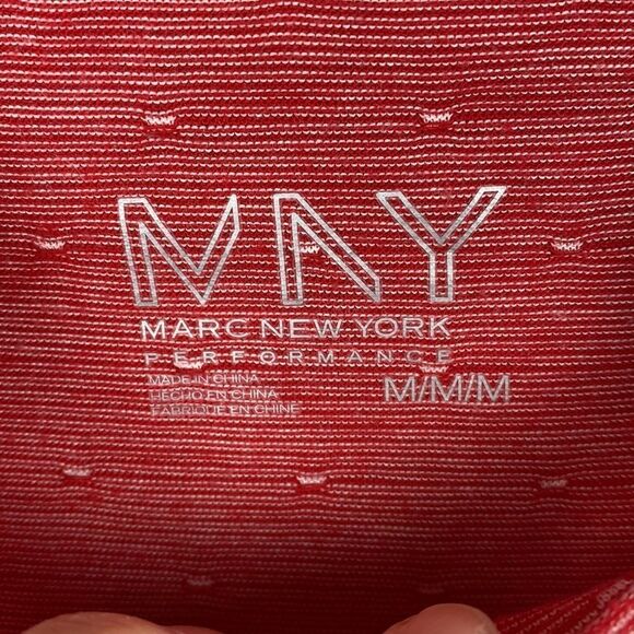 MAY by Marc New York Performance Pullover Hoodie Medium Lightweight Red White - Picture 2 of 10